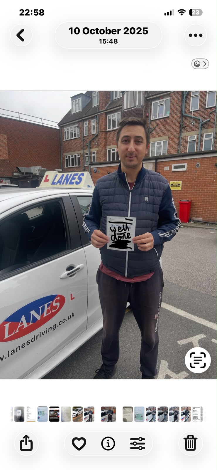 Happy learner driver at Terry’s Driving School in Bromley - customer photo 5